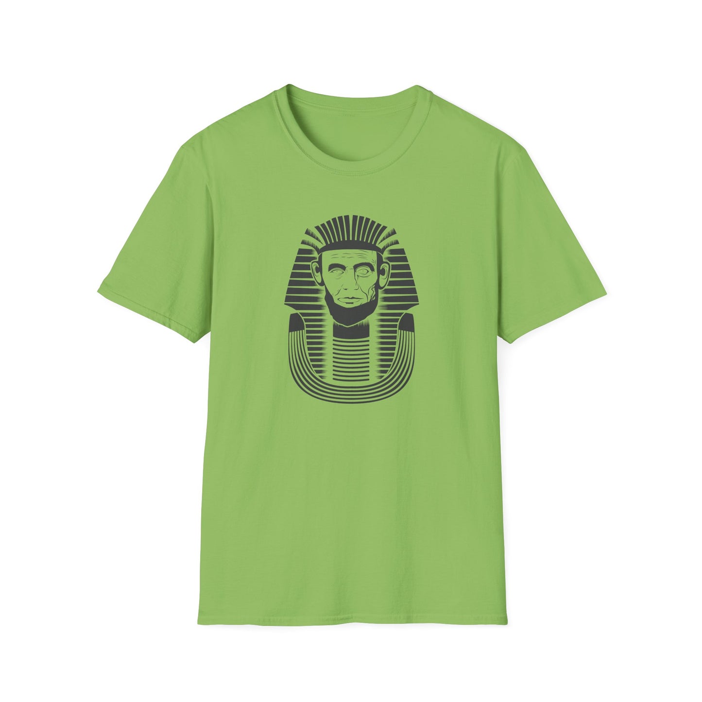Unisex Softstyle T-Shirt - Alien Pharaoh Graphic Tee - Perfect for Casual Wear and Sci-Fi Lovers