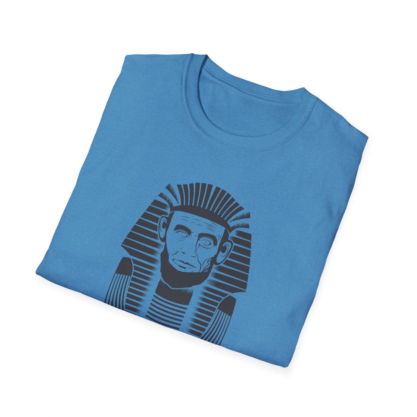 Unisex Softstyle T-Shirt - Alien Pharaoh Graphic Tee - Perfect for Casual Wear and Sci-Fi Lovers
