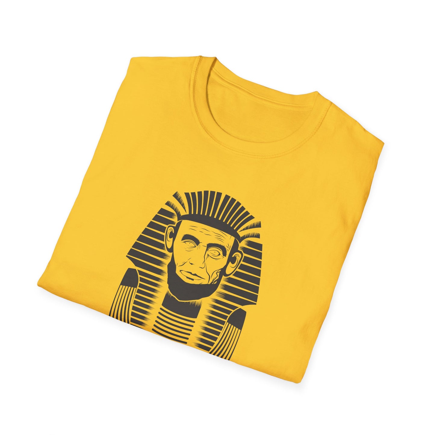 Unisex Softstyle T-Shirt - Alien Pharaoh Graphic Tee - Perfect for Casual Wear and Sci-Fi Lovers