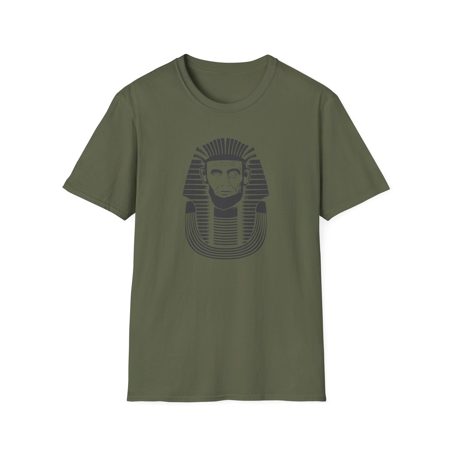 Unisex Softstyle T-Shirt - Alien Pharaoh Graphic Tee - Perfect for Casual Wear and Sci-Fi Lovers