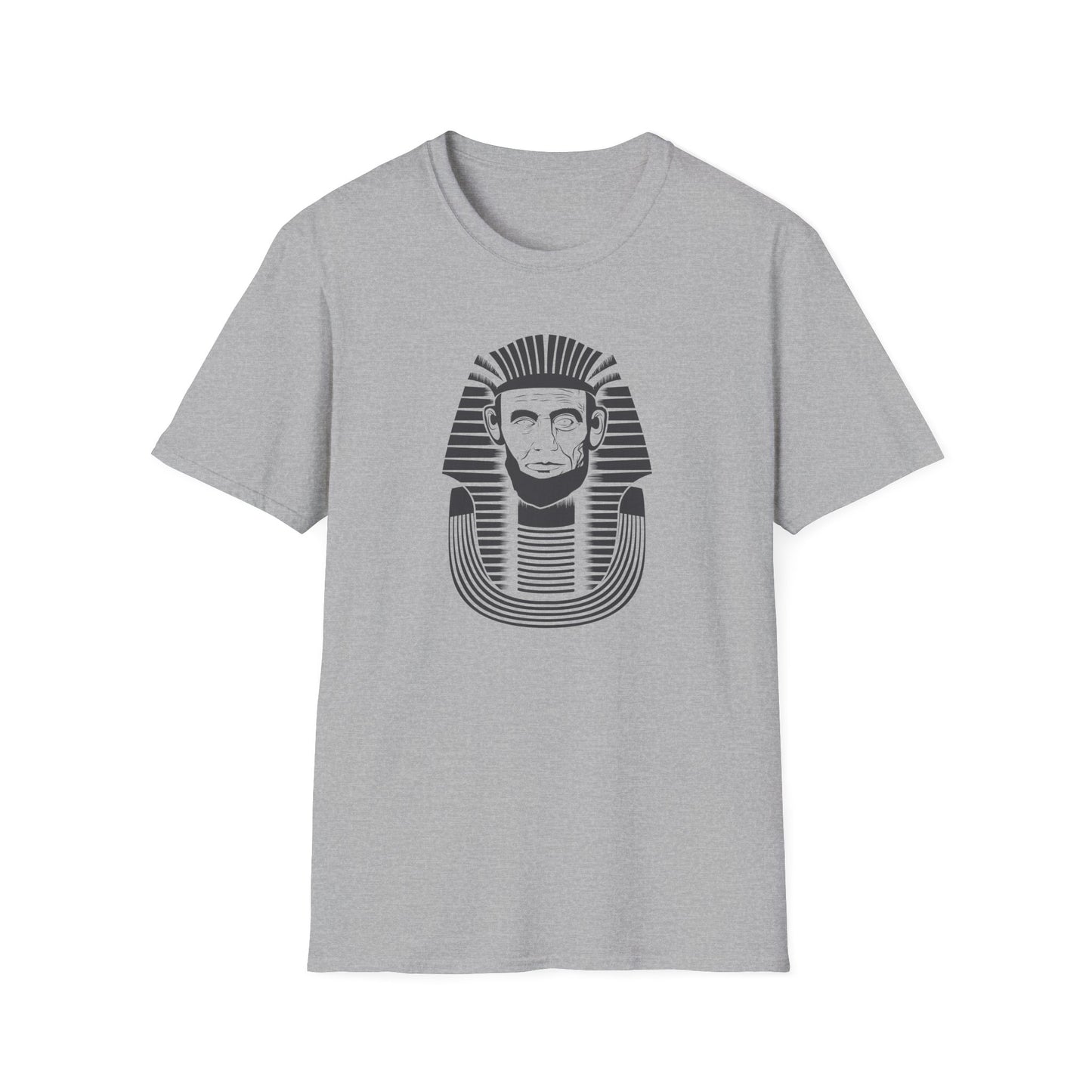 Unisex Softstyle T-Shirt - Alien Pharaoh Graphic Tee - Perfect for Casual Wear and Sci-Fi Lovers