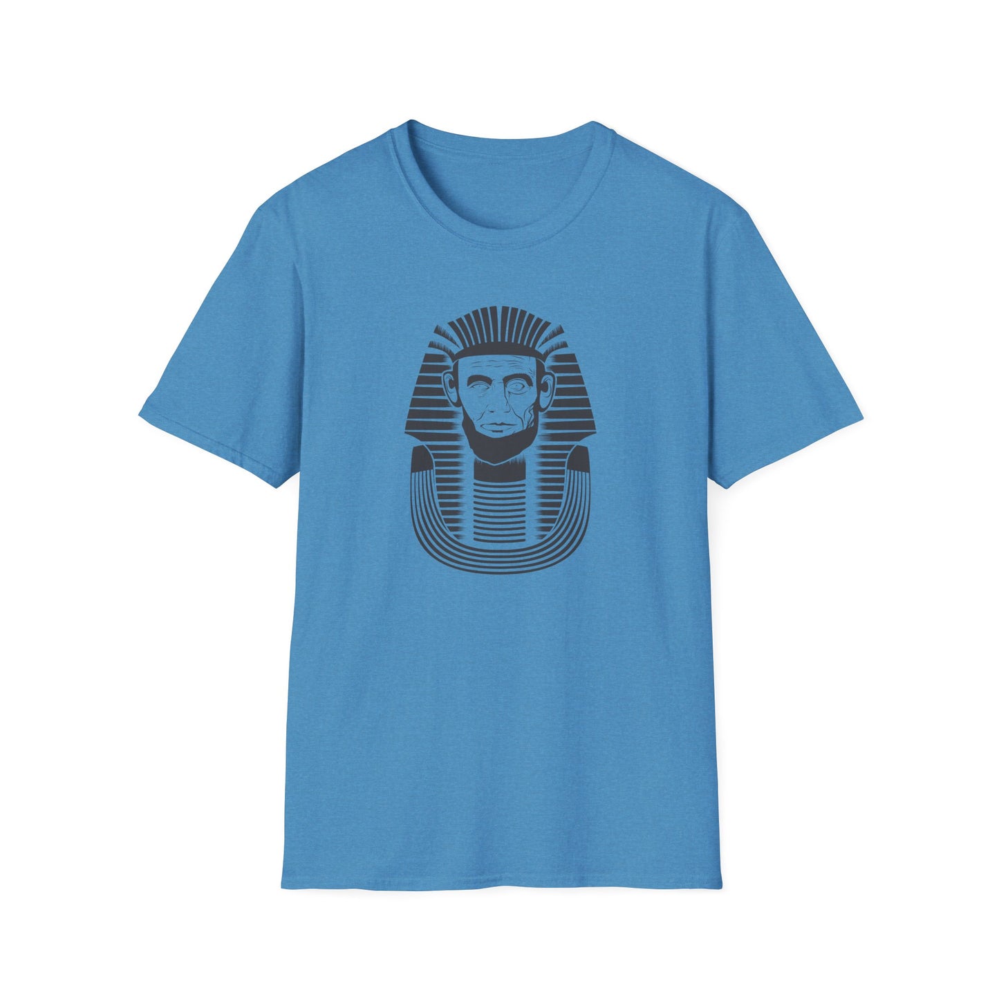 Unisex Softstyle T-Shirt - Alien Pharaoh Graphic Tee - Perfect for Casual Wear and Sci-Fi Lovers