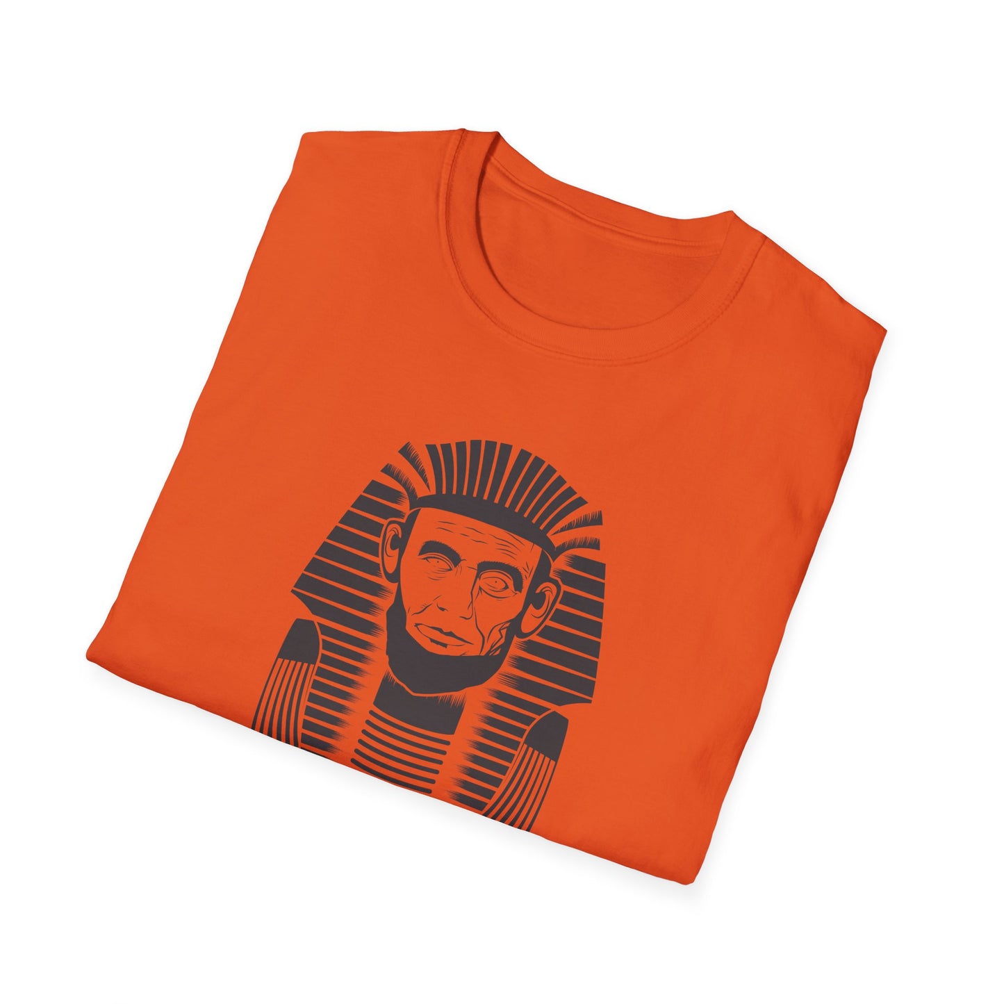 Unisex Softstyle T-Shirt - Alien Pharaoh Graphic Tee - Perfect for Casual Wear and Sci-Fi Lovers