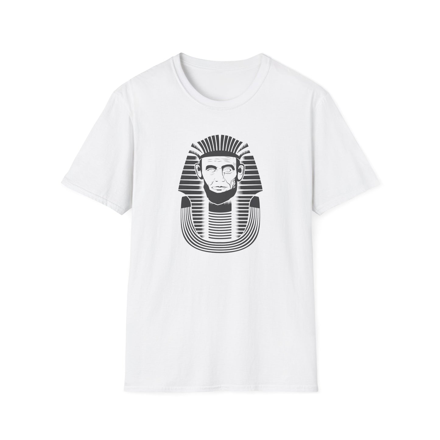 Unisex Softstyle T-Shirt - Alien Pharaoh Graphic Tee - Perfect for Casual Wear and Sci-Fi Lovers