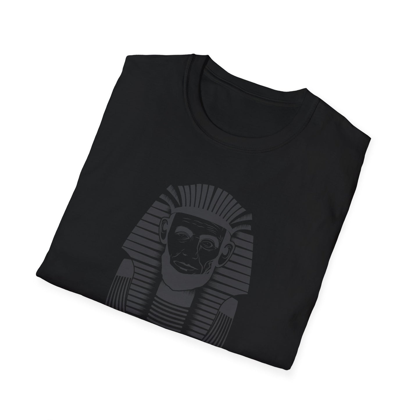 Unisex Softstyle T-Shirt - Alien Pharaoh Graphic Tee - Perfect for Casual Wear and Sci-Fi Lovers