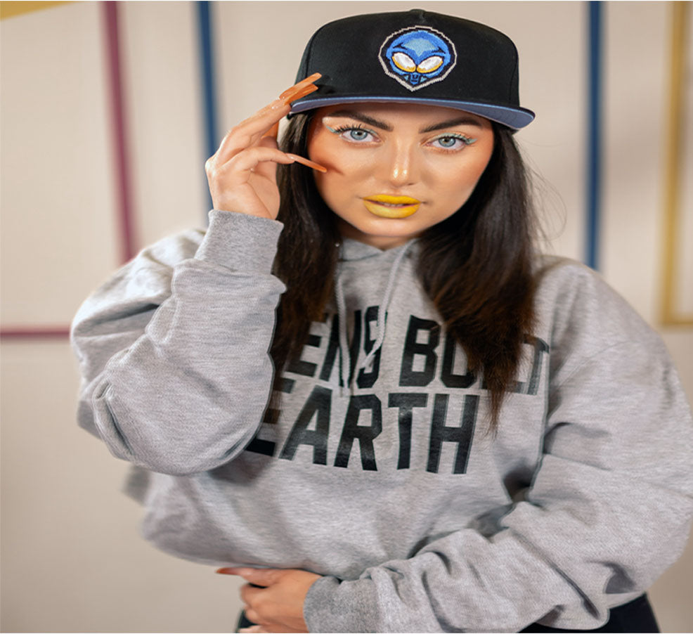 Aliens Built Earth X Champion Womens Cropped Hoodie Ships in 2 weeks