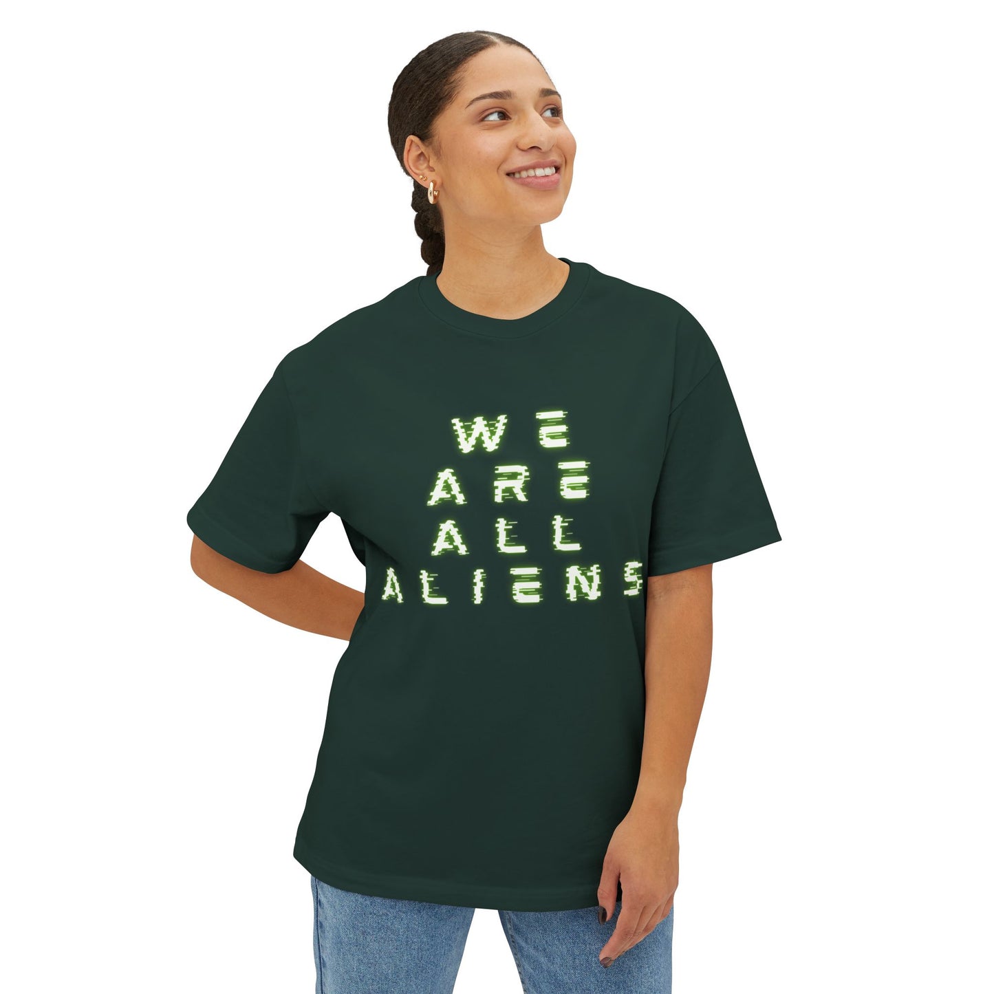 We Are All Aliens Unisex Oversized Boxy Tee