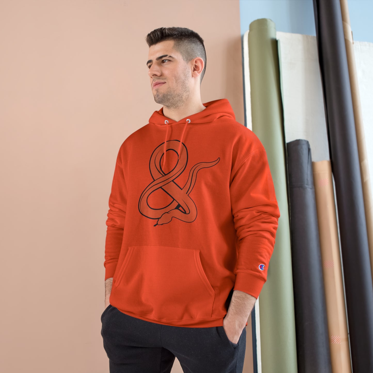 Ampersand Iconic Red Champion Hoodie