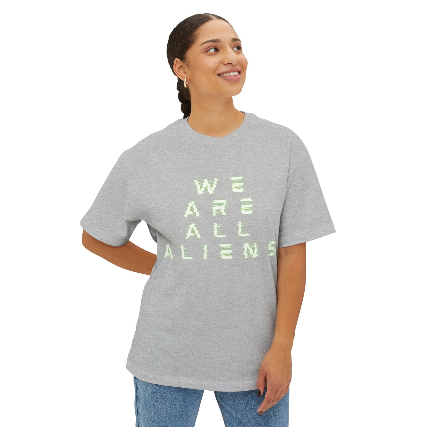 We Are All Aliens Unisex Oversized Boxy Tee