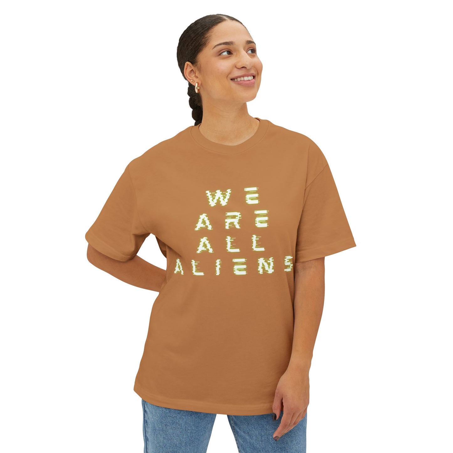 We Are All Aliens Unisex Oversized Boxy Tee