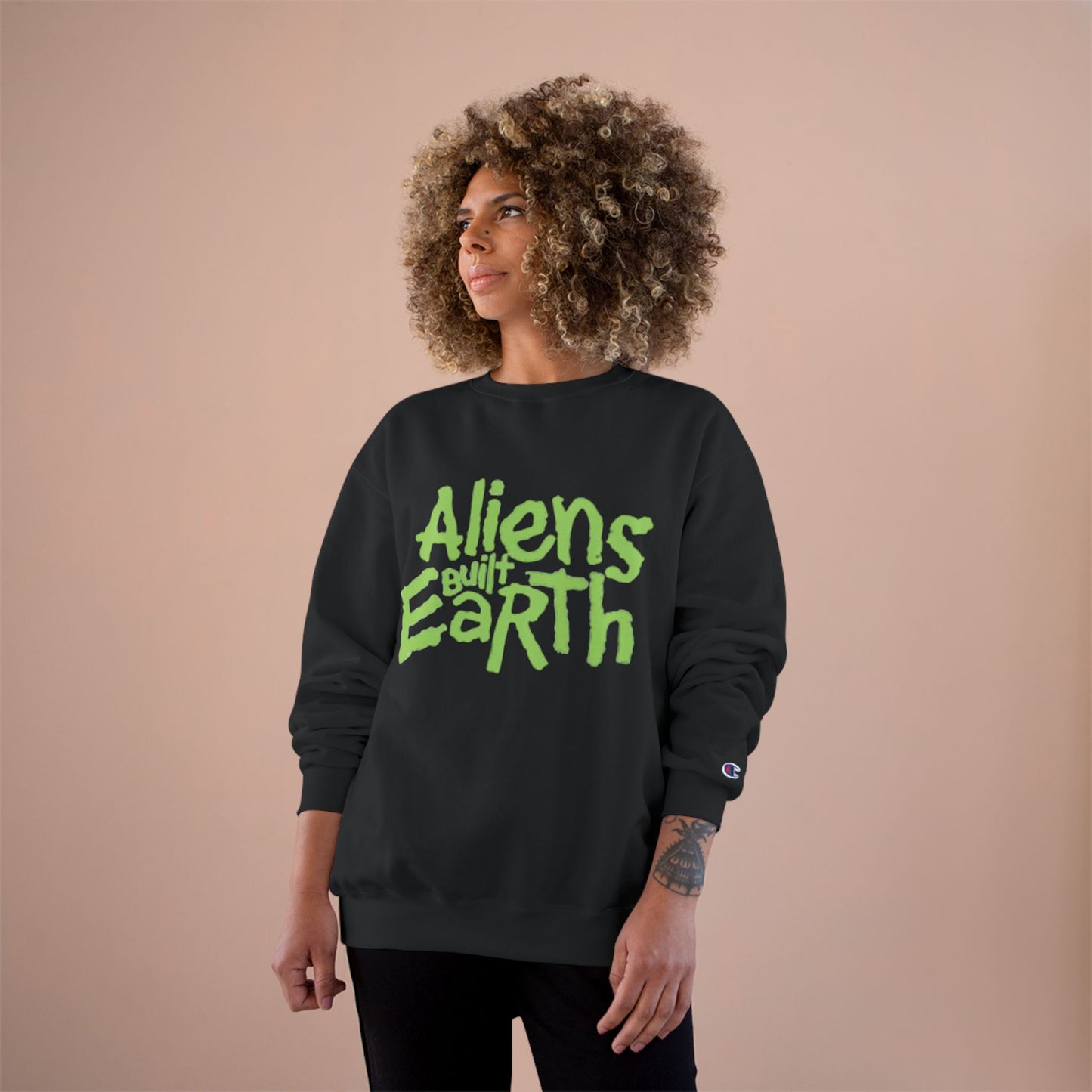 Aliens Built Earth Sweatshirt — Retro Sci‑Fi Graphic Crewneck