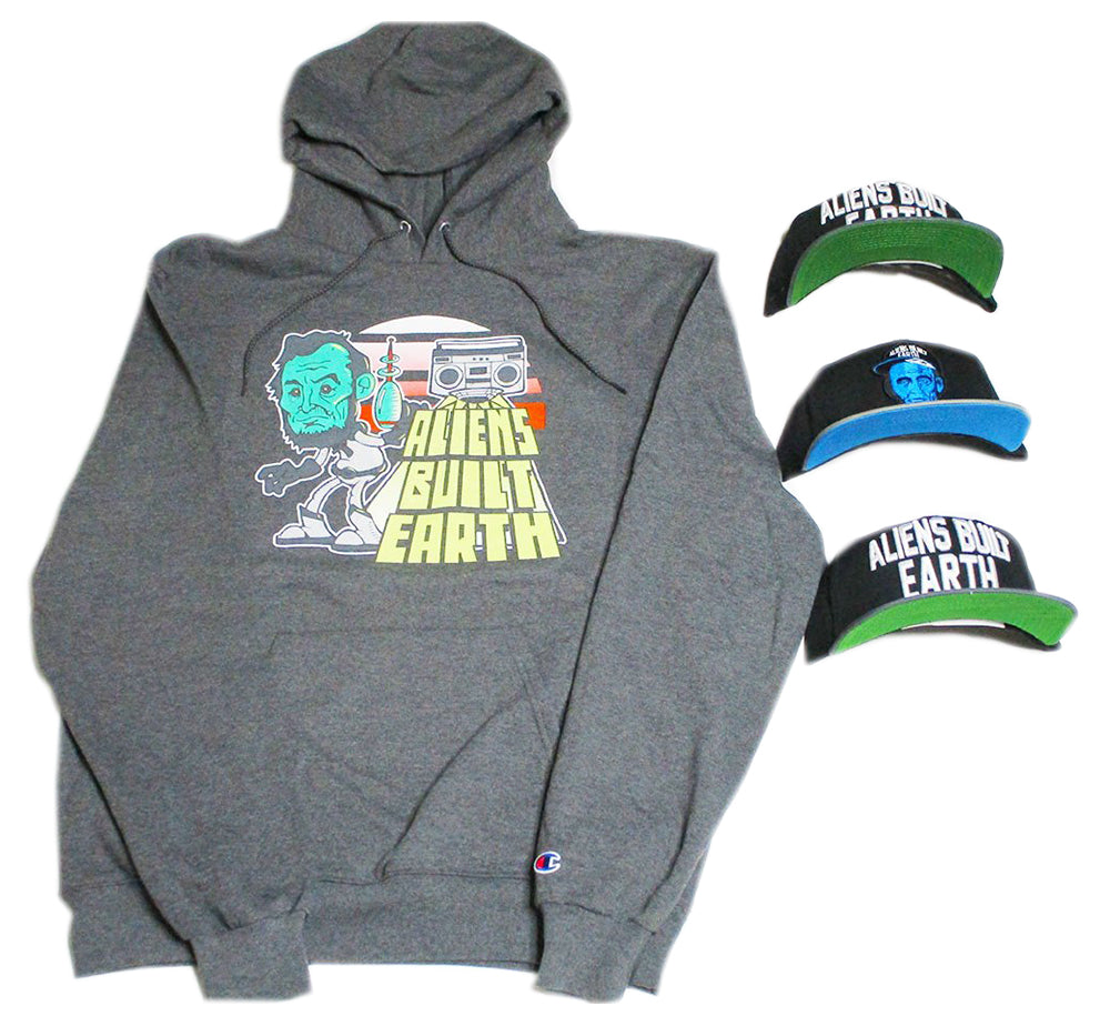 Aliens Built Earth X Champion Boom Box Hoodie