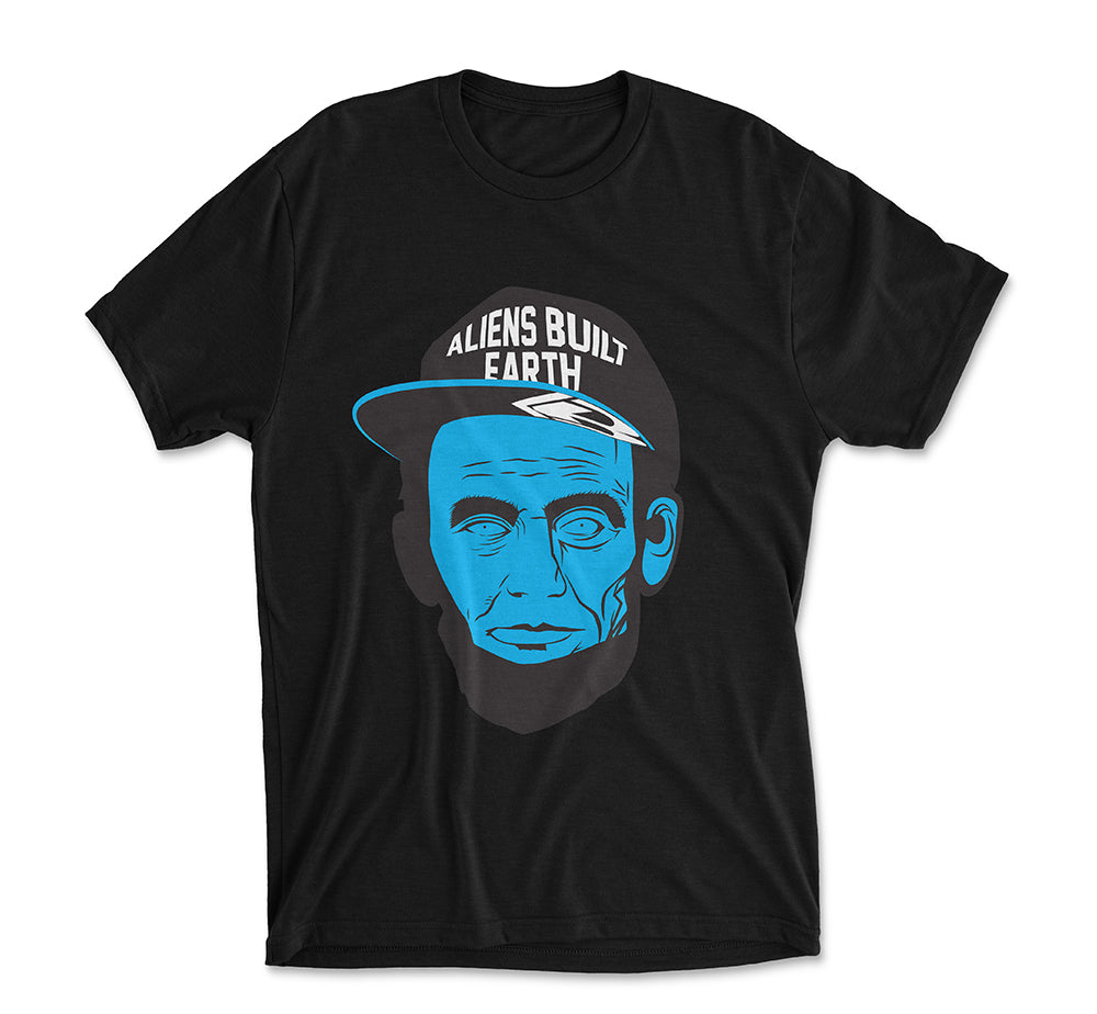Aliens Built Earth Tee | Blue-BLK - BOTWORLD