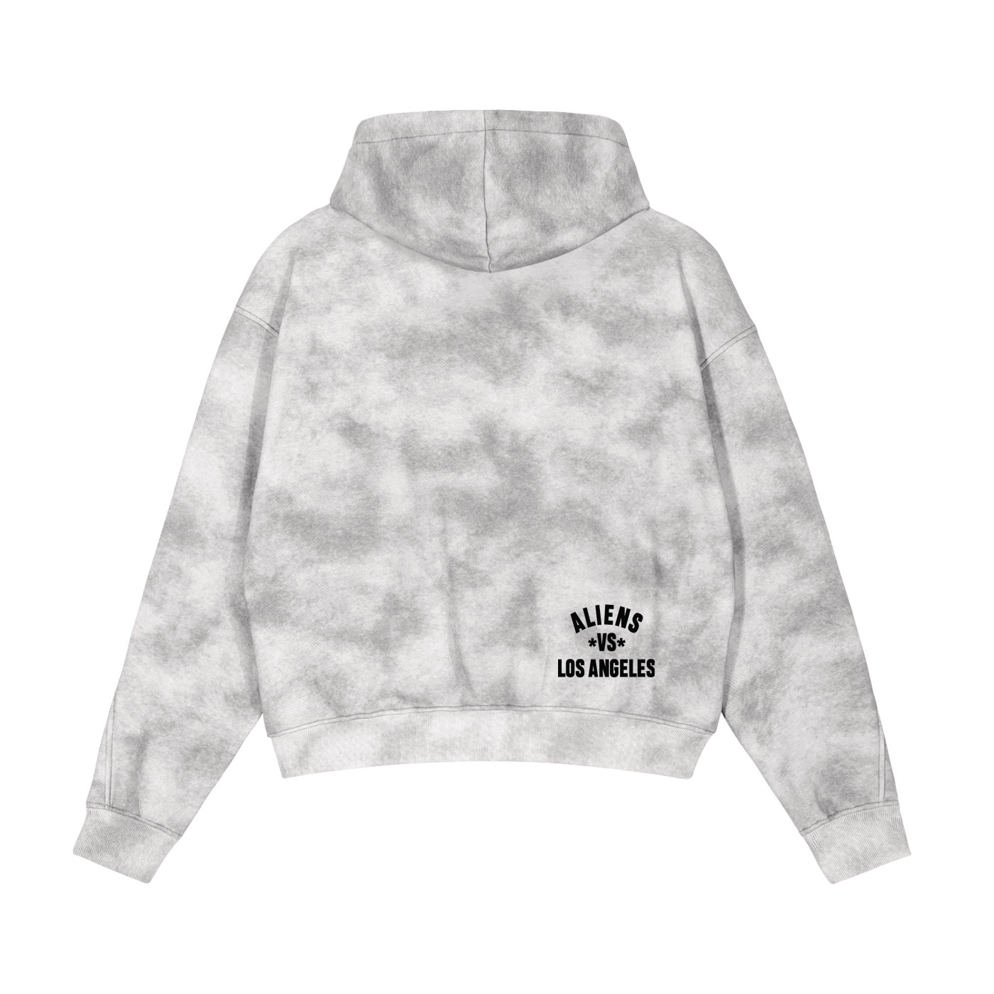 Aliens Vs Los Angeles Dirty Washed Zip-Up Fleece Hoodie