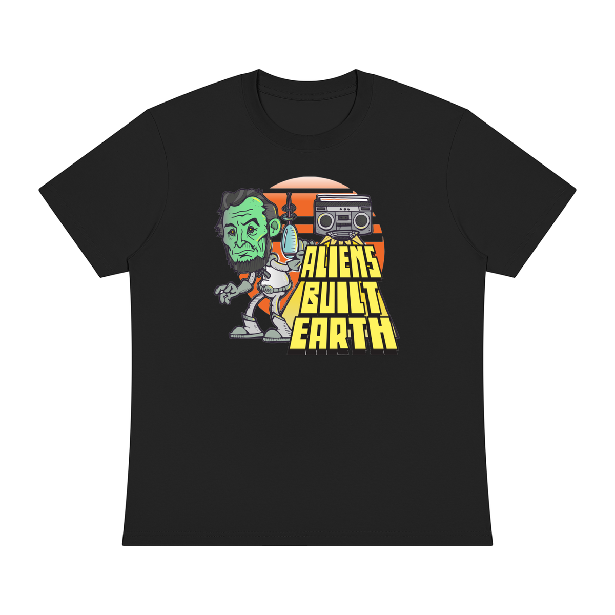 boombox,radio,abe,aliens,tee,graphic,ufo