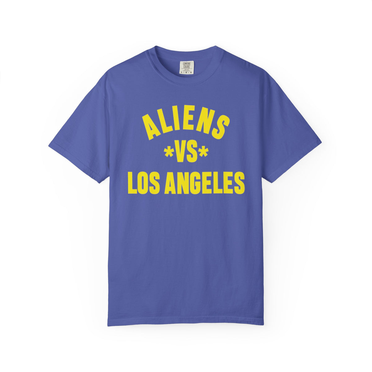 Alien vs Los Angeles Garment-Dyed T-Shirt, Unisex Tee, Casual Wear, Graphic T-Shirt, Unique Gift, Fun Apparel