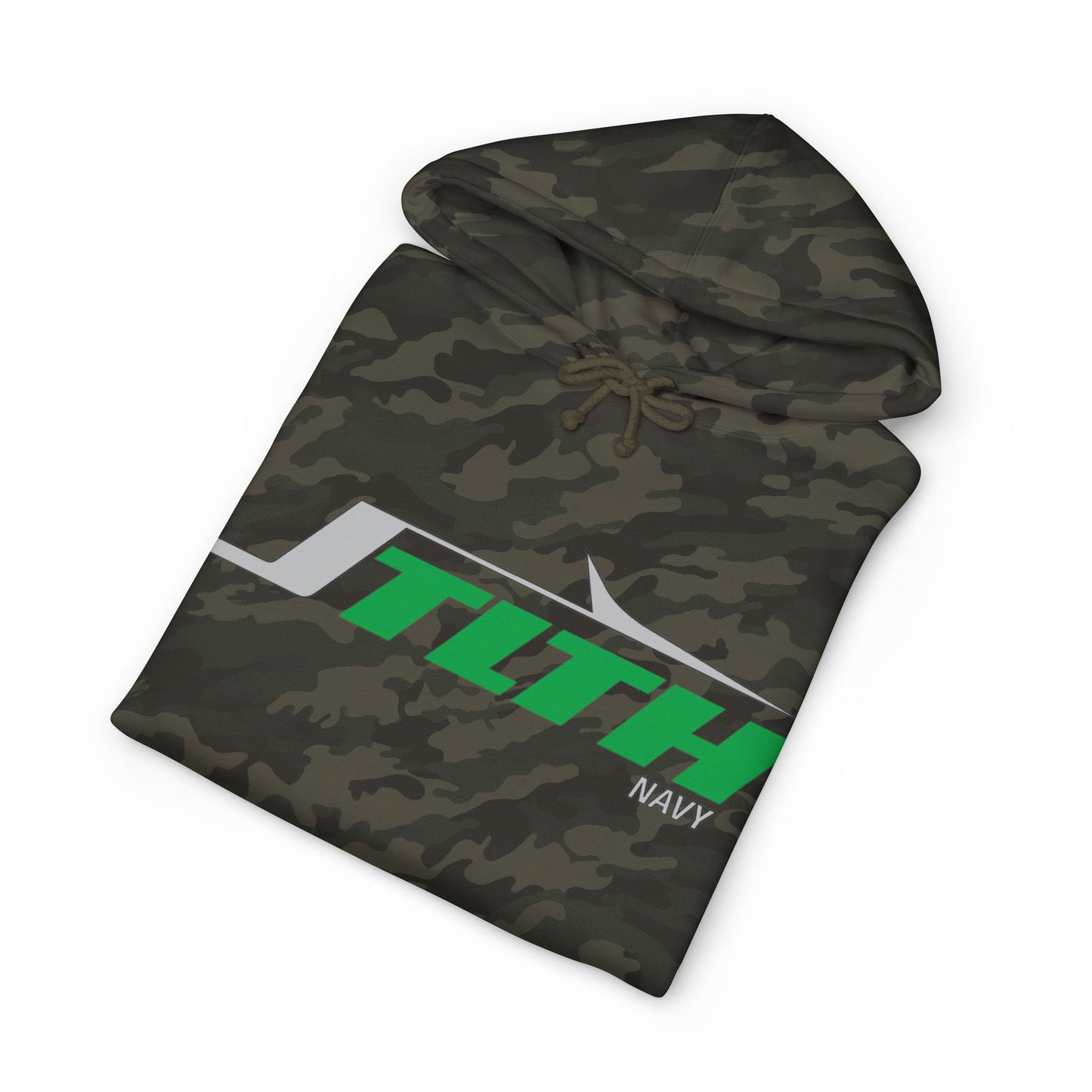 STLTH Navy Logo Hoodie – Retro Racing Graphic Pullover