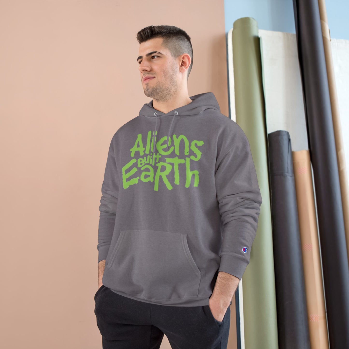 Aliens Built Earth Hoodie — Graphic Champion Pullover for Sci‑Fi Fans