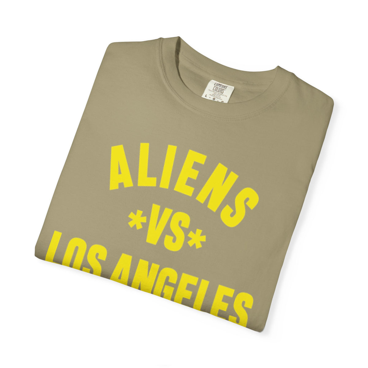 Alien vs Los Angeles Garment-Dyed T-Shirt, Unisex Tee, Casual Wear, Graphic T-Shirt, Unique Gift, Fun Apparel