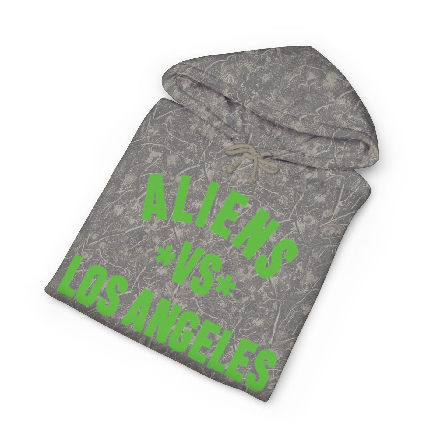 Aliens vs Los Angeles Hoodie — Retro Green Graphic Alien Hoodie