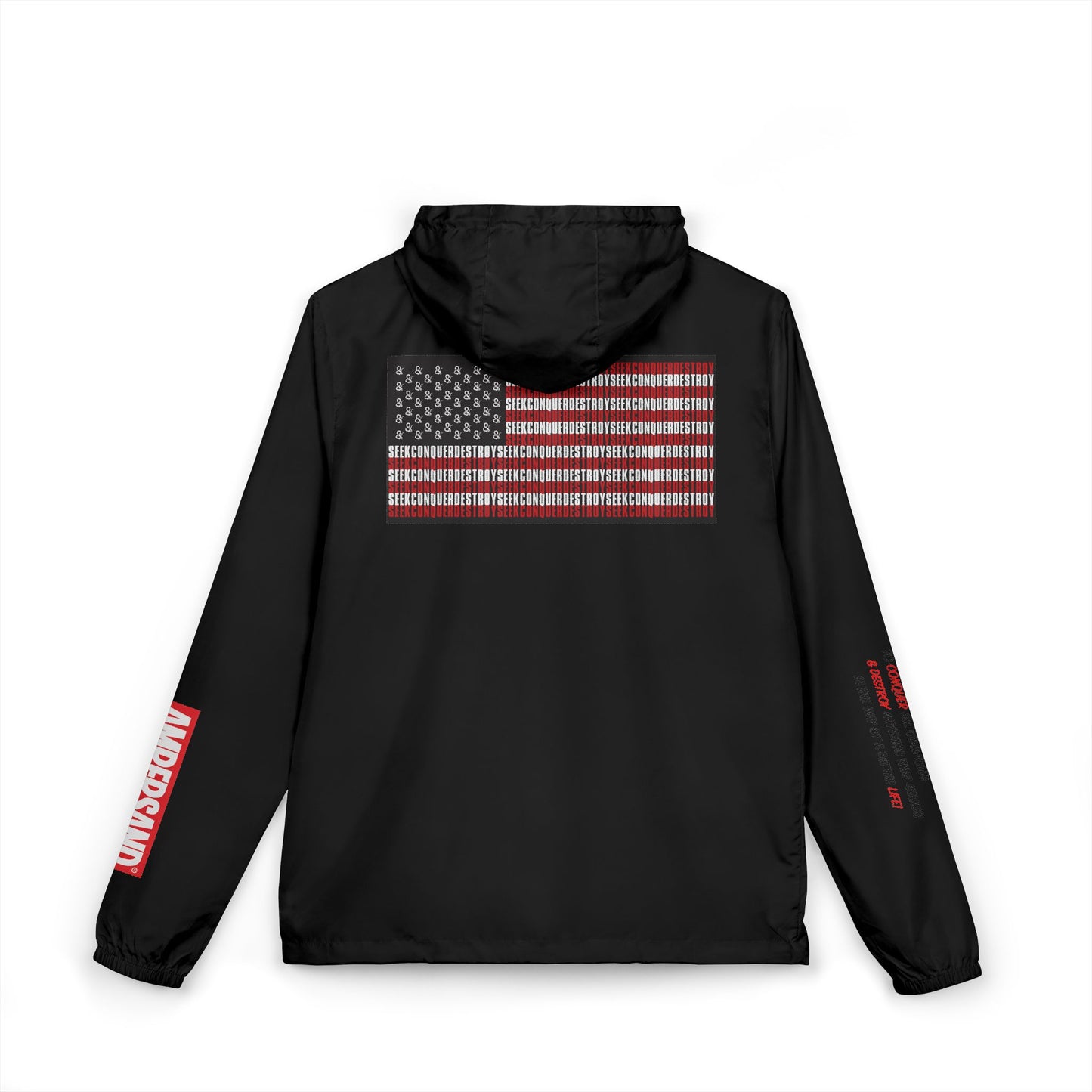 Windbreaker Jacket — Green Tech Alien Graphic Zip Hooded Windbreaker