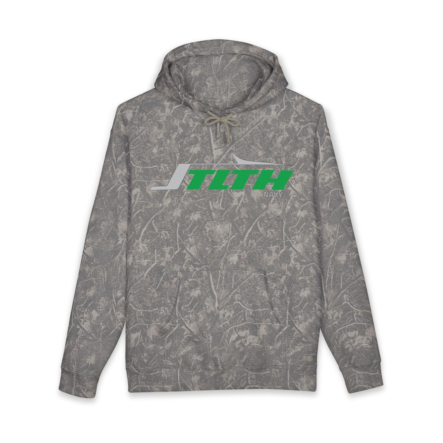 STLTH Navy Logo Hoodie – Retro Racing Graphic Pullover