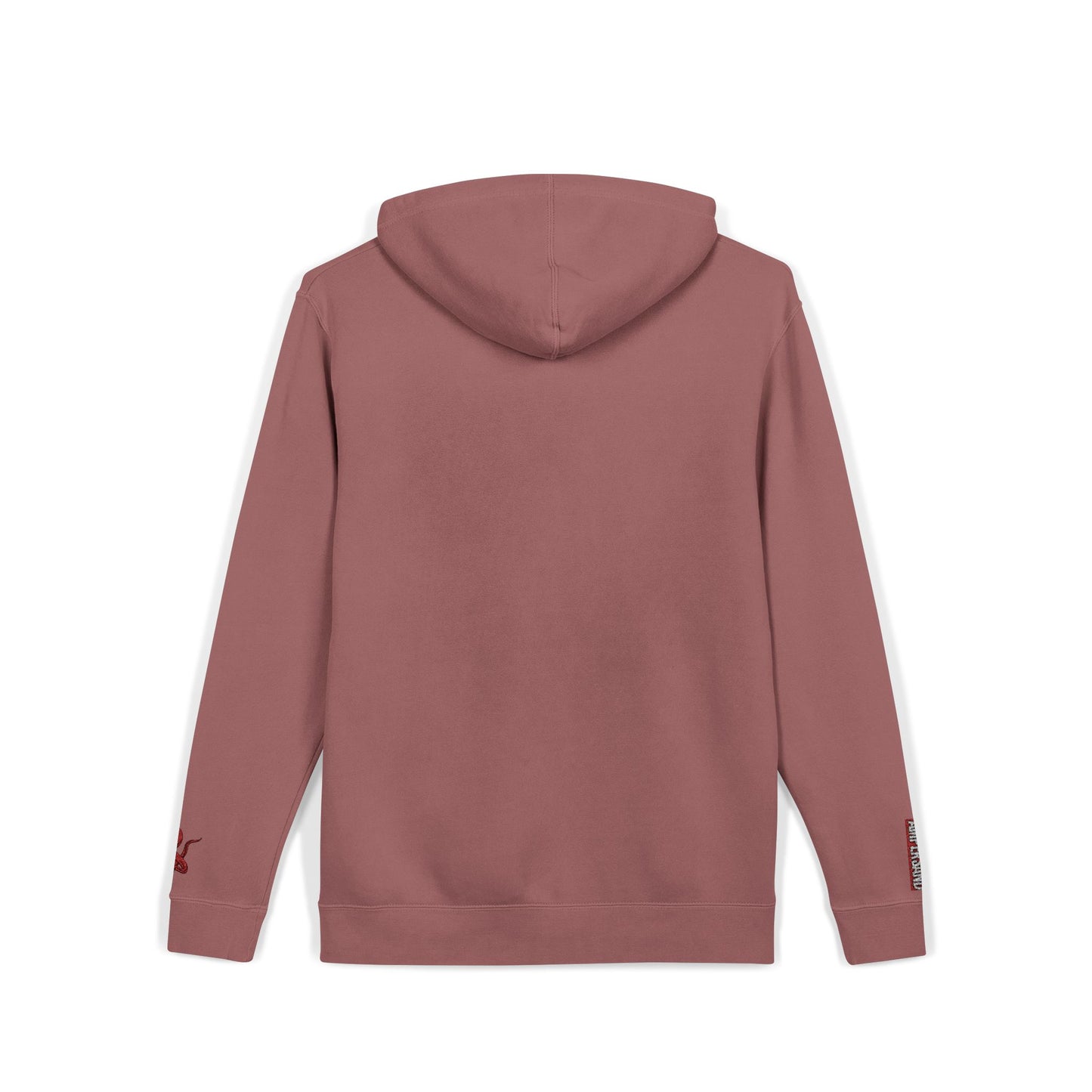 Embroidered Olive Pigment-Dyed Hoodie — Subtle Script Streetwear