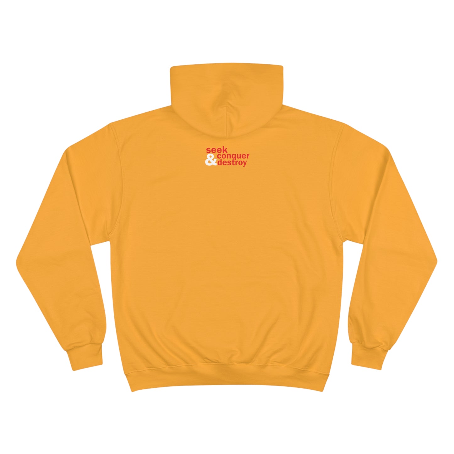 Eye of the Beholder Seek Conquer & Destroy Aim High Champion Hoodie