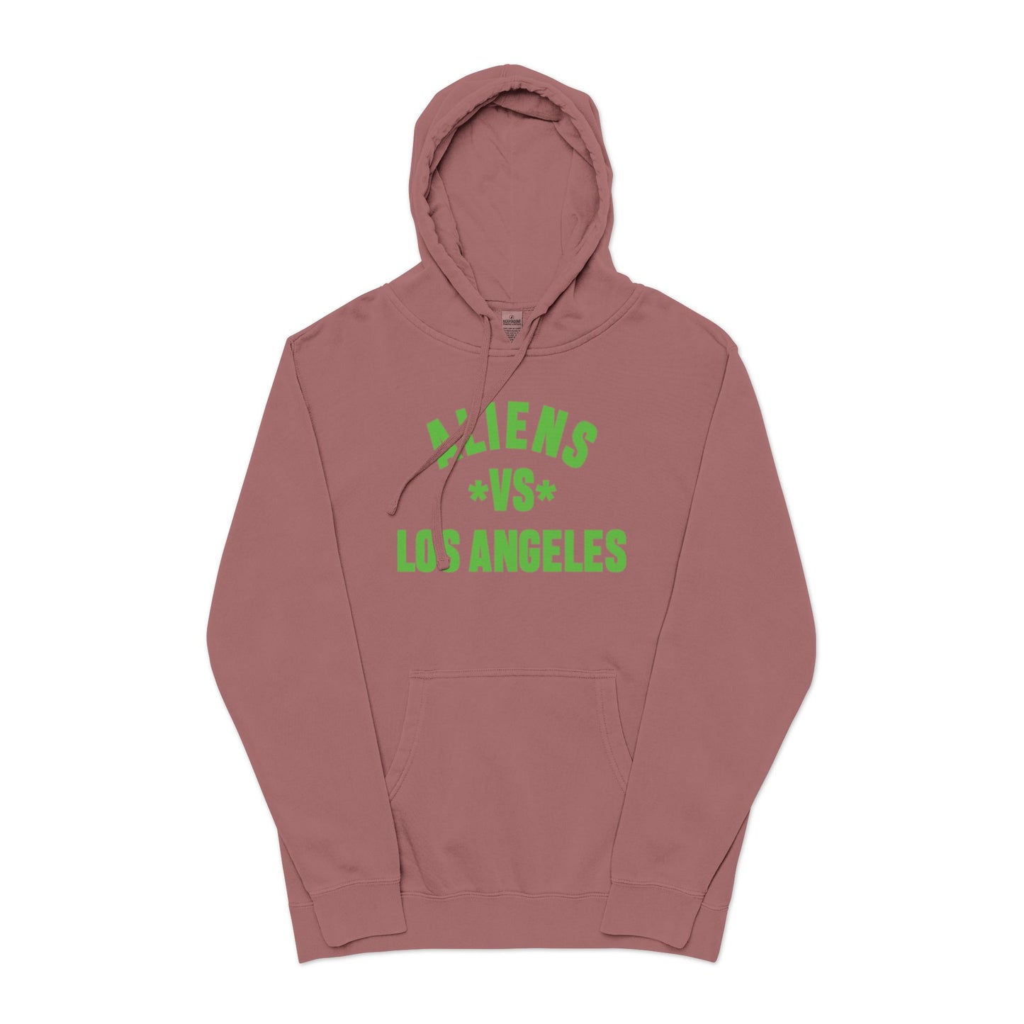 Aliens vs Los Angeles Hoodie — Pigment-Dyed Streetwear Pullover