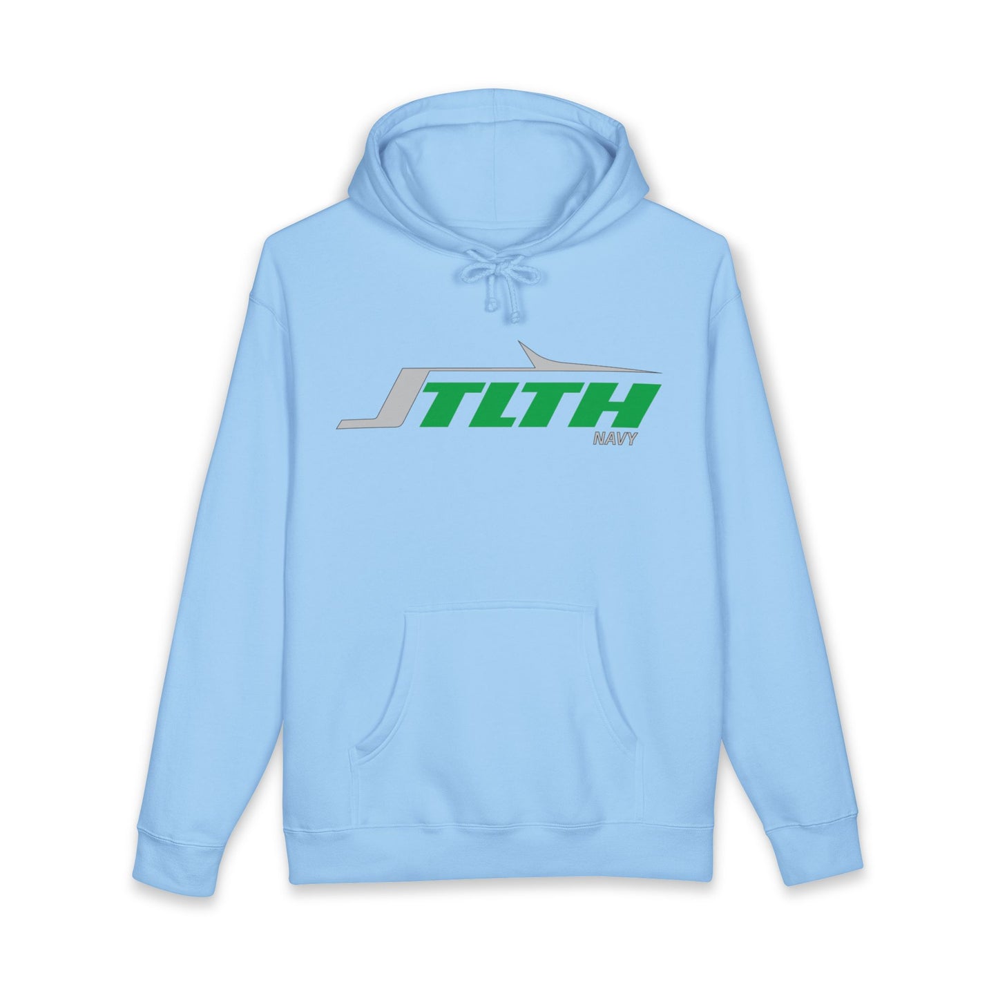 STLTH Navy Logo Hoodie – Retro Racing Graphic Pullover