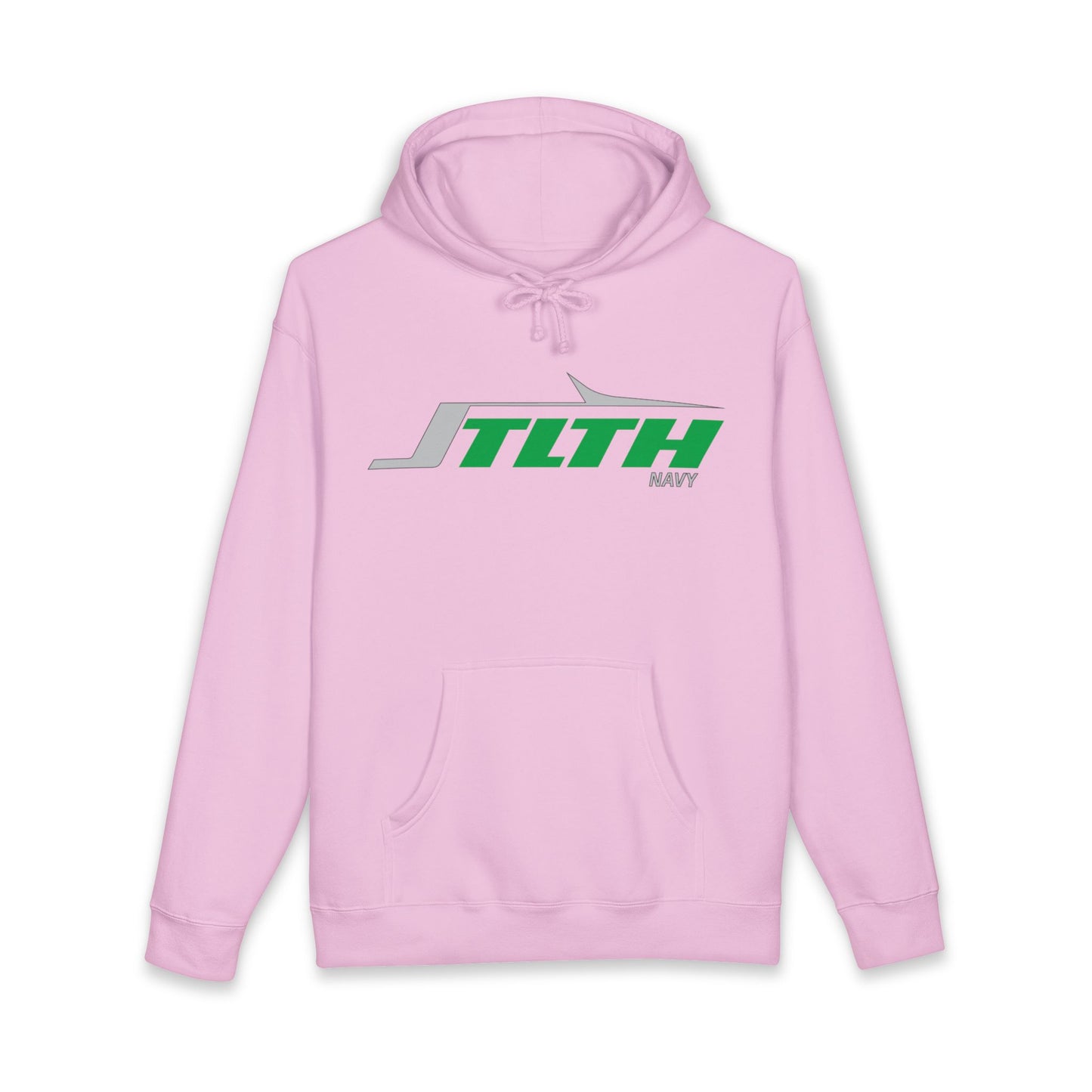STLTH Navy Logo Hoodie – Retro Racing Graphic Pullover
