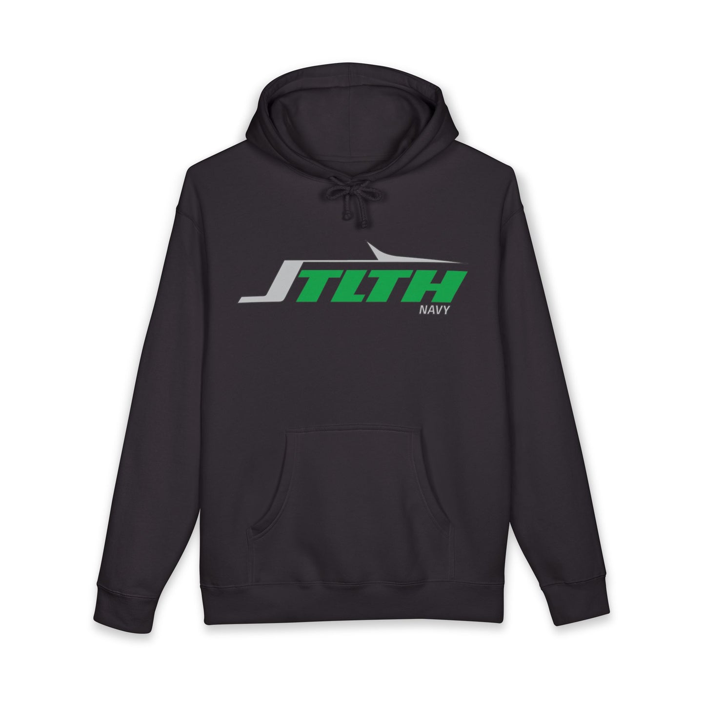 STLTH Navy Logo Hoodie – Retro Racing Graphic Pullover