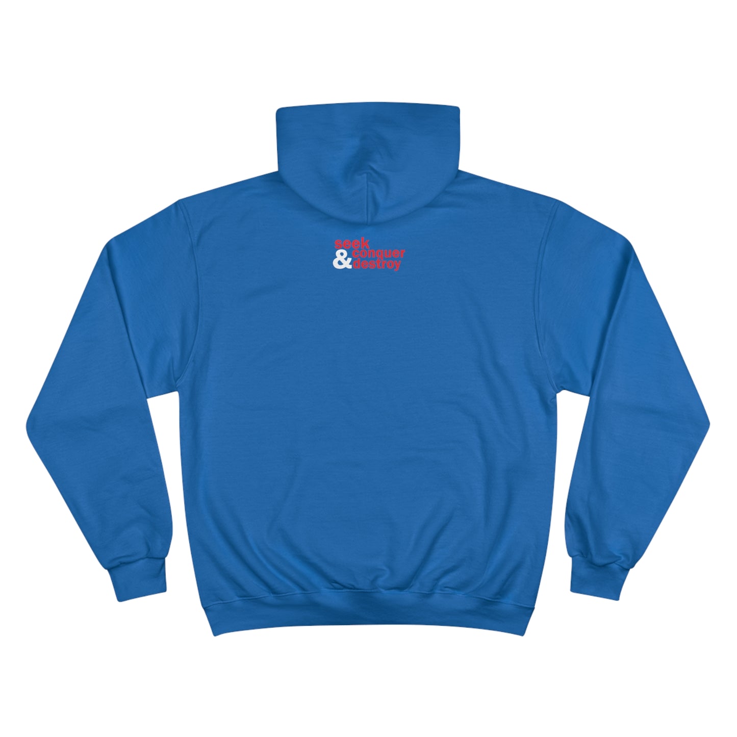 Eye of the Beholder Seek Conquer & Destroy Aim High Champion Hoodie