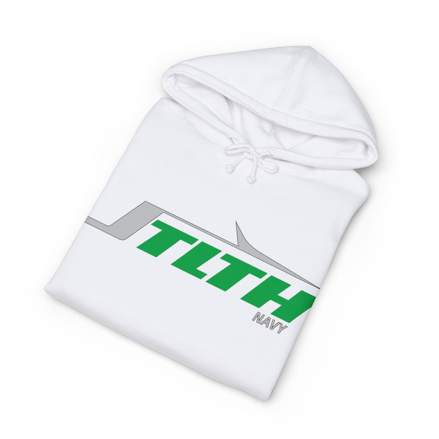 STLTH Navy Logo Hoodie – Retro Racing Graphic Pullover