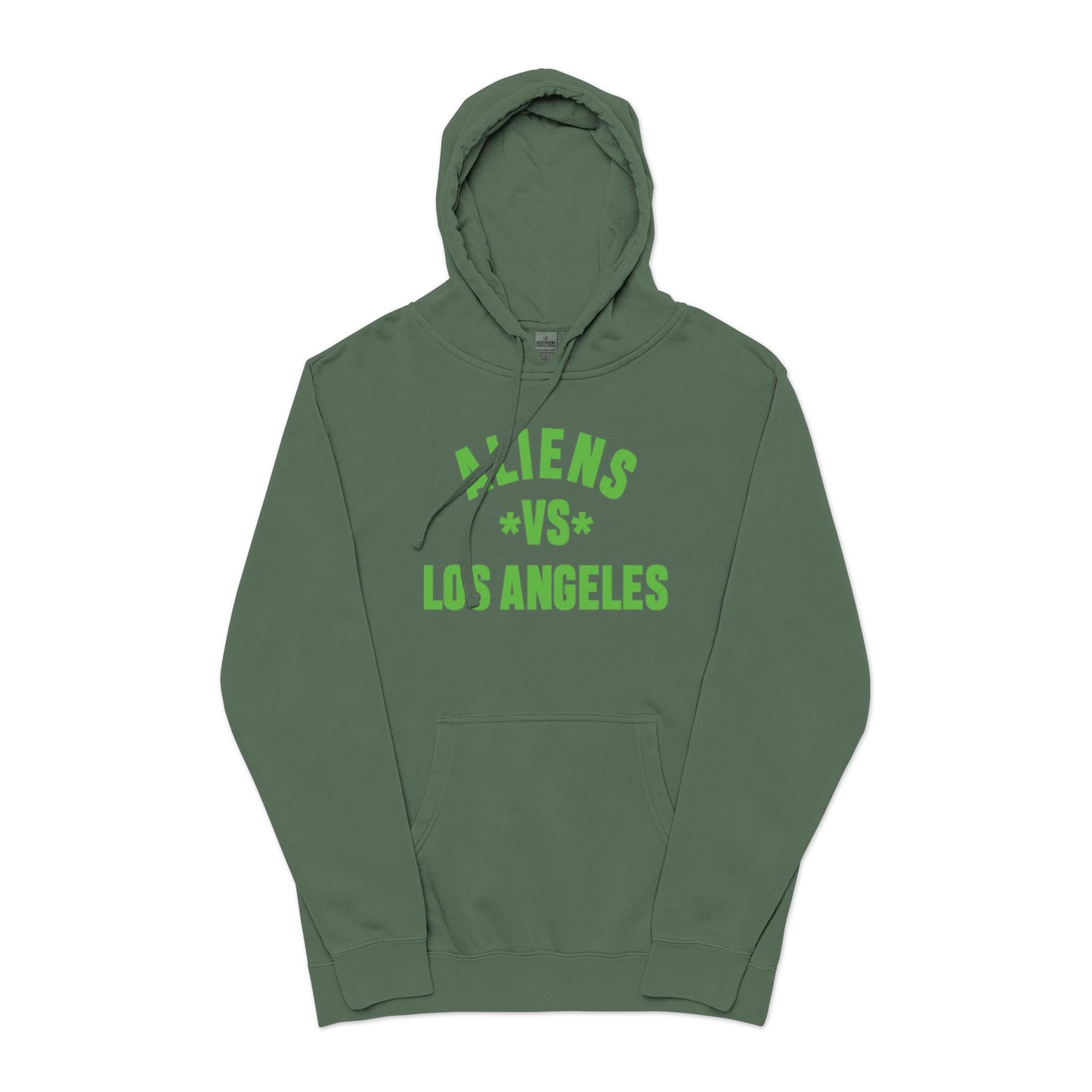 Aliens vs Los Angeles Hoodie — Pigment-Dyed Streetwear Pullover