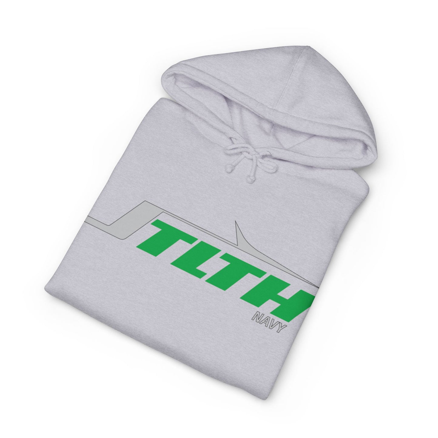 STLTH Navy Logo Hoodie – Retro Racing Graphic Pullover