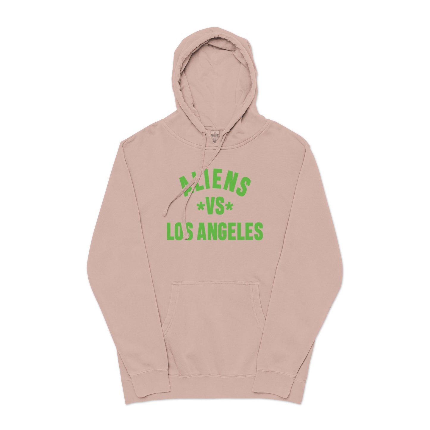 Aliens vs Los Angeles Hoodie — Pigment-Dyed Streetwear Pullover