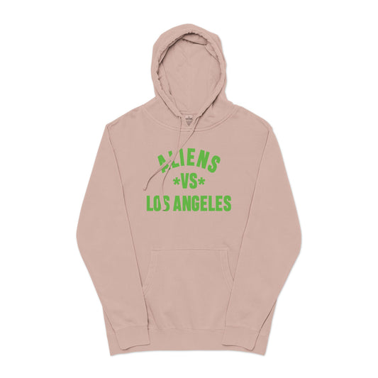 Aliens vs Los Angeles Hoodie — Pigment-Dyed Streetwear Pullover