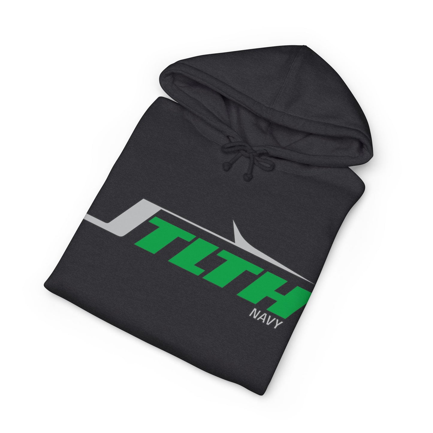STLTH Navy Logo Hoodie – Retro Racing Graphic Pullover