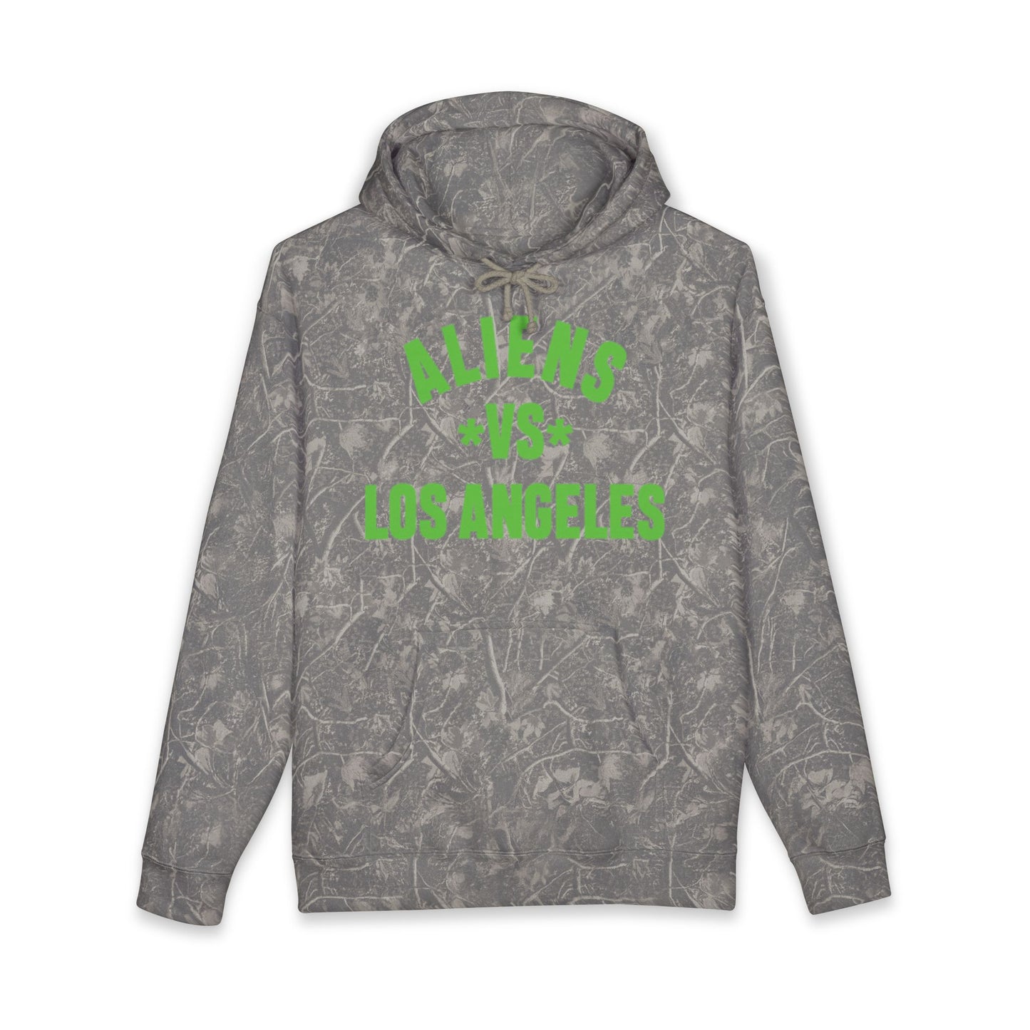 Aliens vs Los Angeles Hoodie — Retro Green Graphic Alien Hoodie