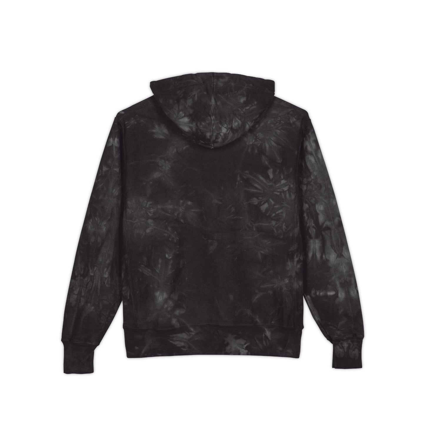 Embroidered Tie-Dye Hoodie — Floral Bear Graphic