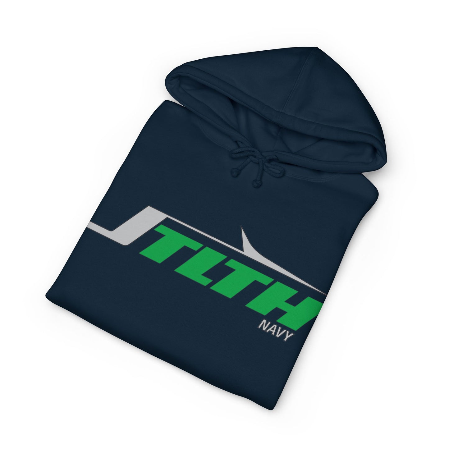 STLTH Navy Logo Hoodie – Retro Racing Graphic Pullover