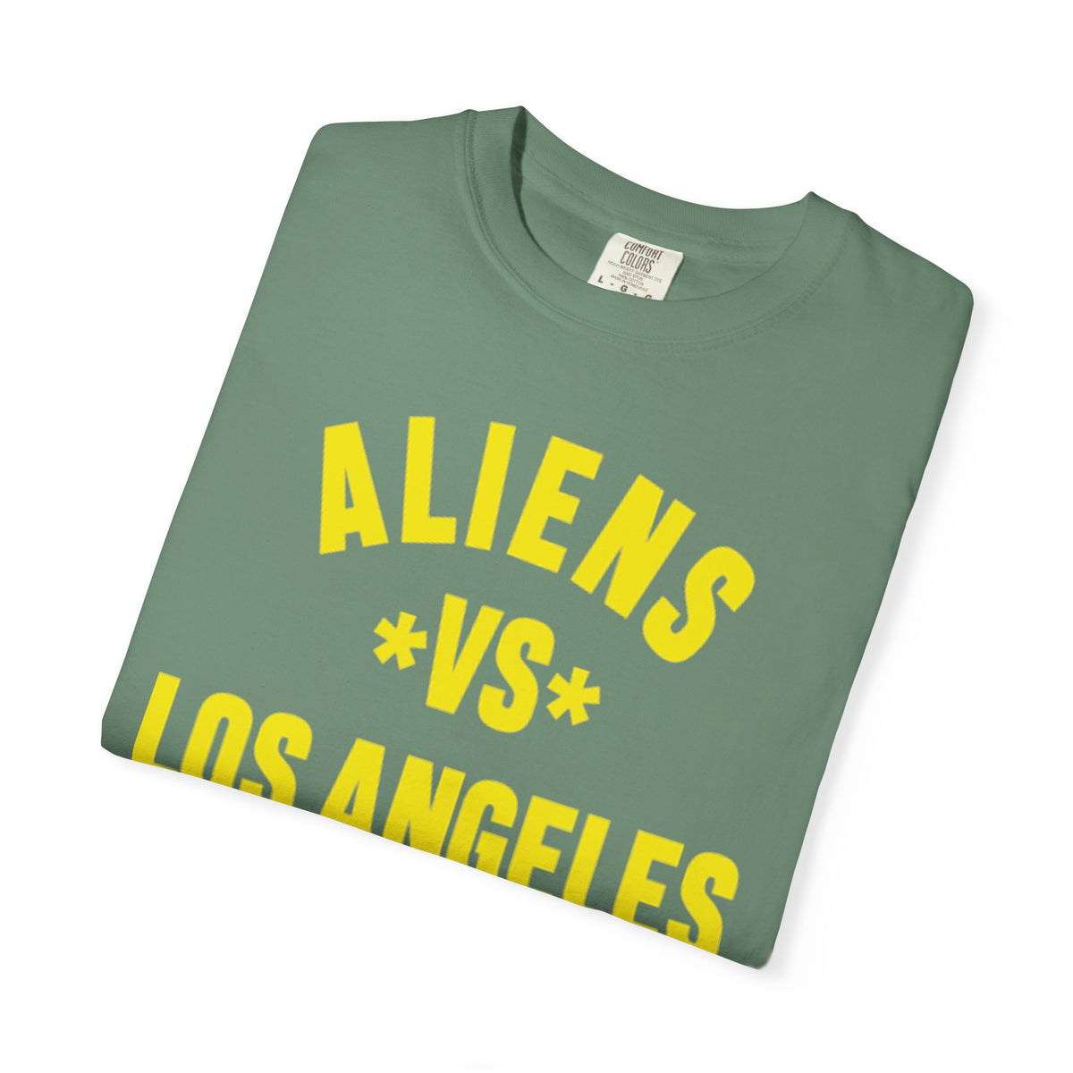 Alien vs Los Angeles Garment-Dyed T-Shirt, Unisex Tee, Casual Wear, Graphic T-Shirt, Unique Gift, Fun Apparel