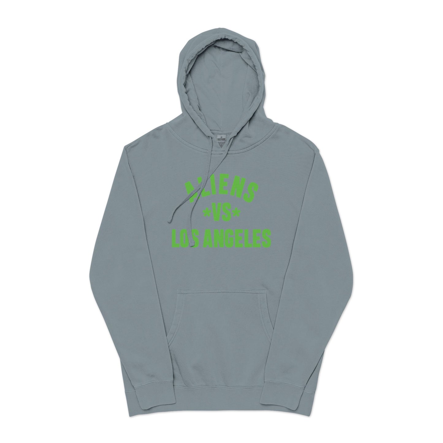 Aliens vs Los Angeles Hoodie — Pigment-Dyed Streetwear Pullover