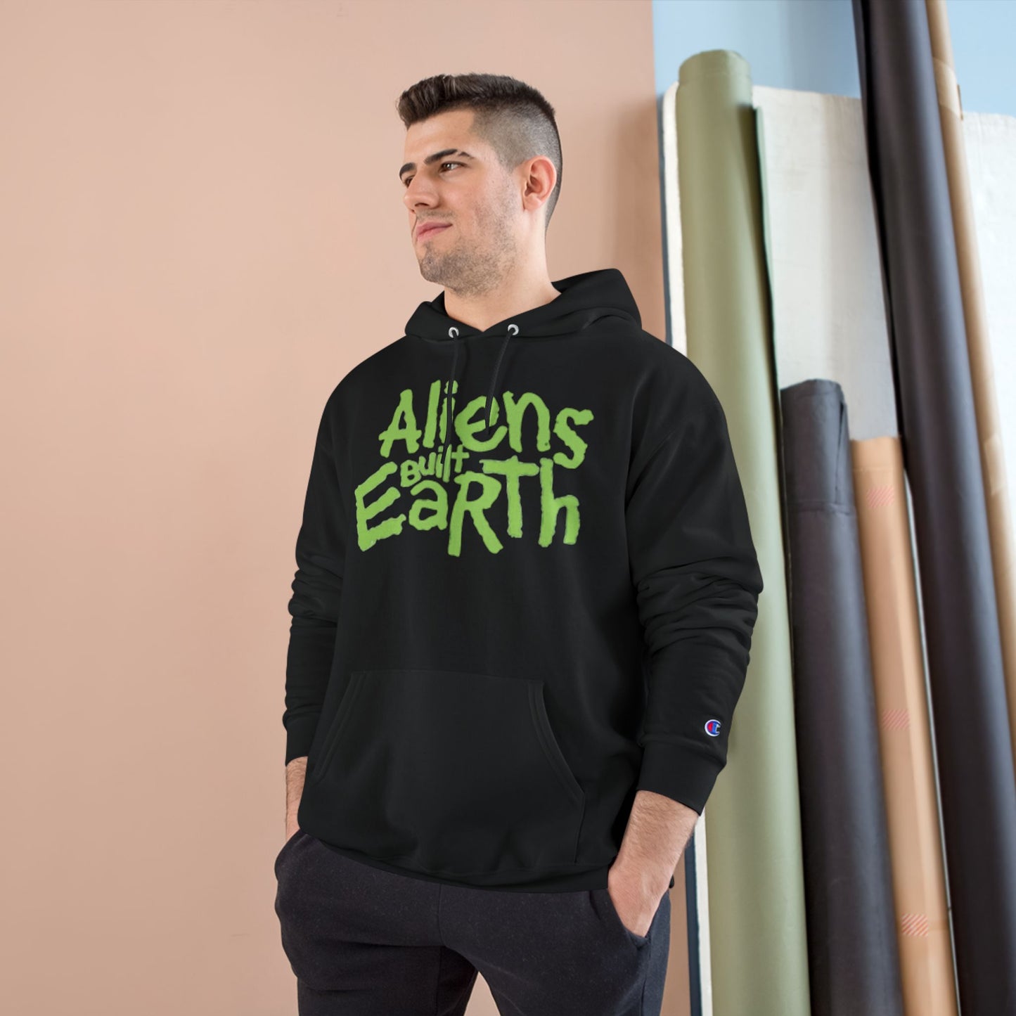 Aliens Built Earth Hoodie — Graphic Champion Pullover for Sci‑Fi Fans