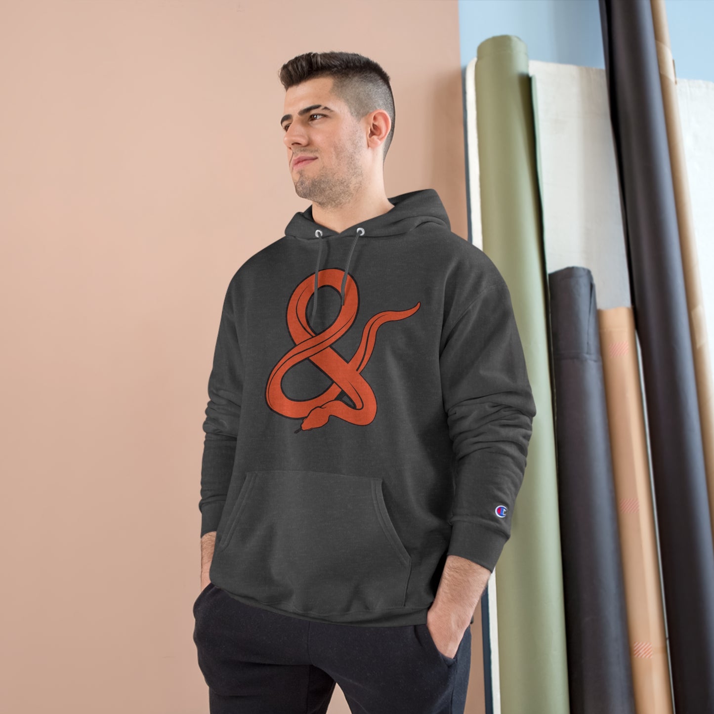 Ampersand Iconic Red Champion Hoodie