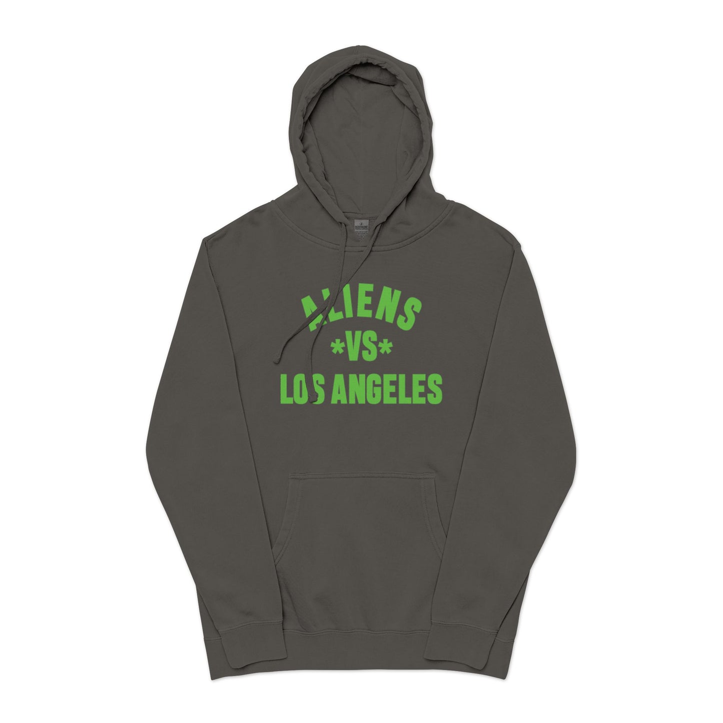 Aliens vs Los Angeles Hoodie — Pigment-Dyed Streetwear Pullover