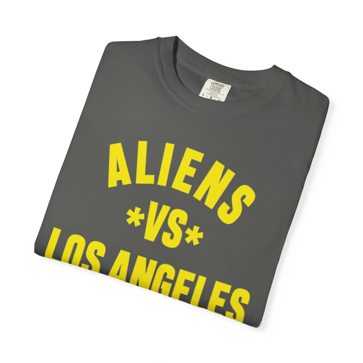 Alien vs Los Angeles Garment-Dyed T-Shirt, Unisex Tee, Casual Wear, Graphic T-Shirt, Unique Gift, Fun Apparel