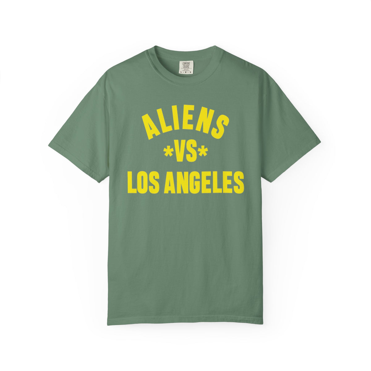 Alien vs Los Angeles Garment-Dyed T-Shirt, Unisex Tee, Casual Wear, Graphic T-Shirt, Unique Gift, Fun Apparel