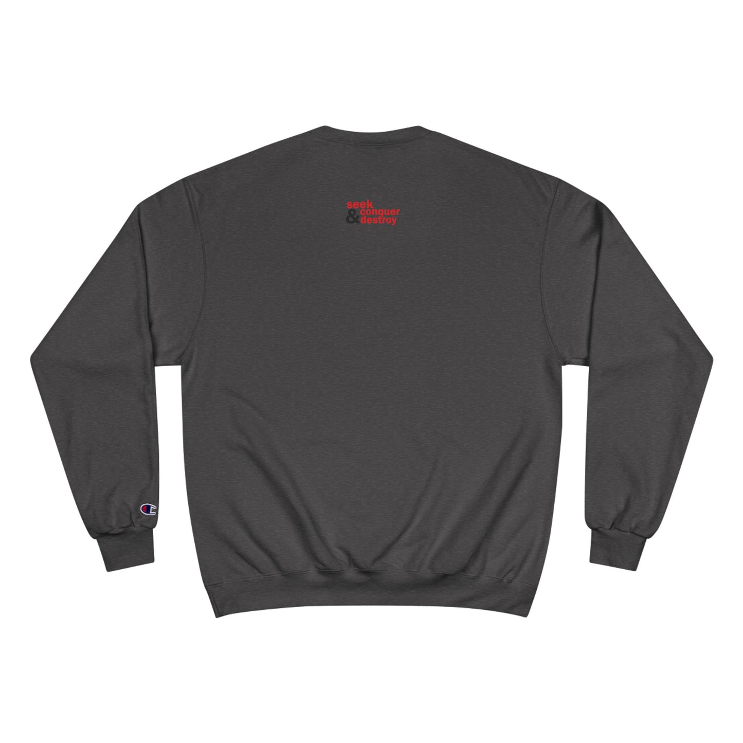 Champion Sweatshirt — Red Ampersand Snake Typography Crewneck